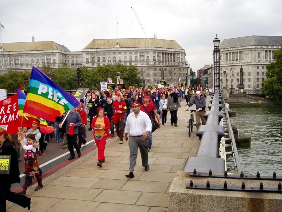 Burma march in London, 6 October