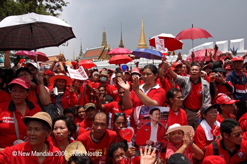 15 red shirts at the Grand Palace