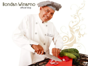 Bondan Winarno, a TV chef standing for a parliamentary seat representing Indonesian expat voters.