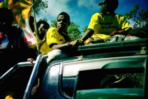 Party cadres on the campaign trail.