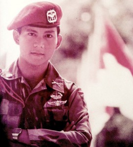 A young Prabowo Subianto. Photo from Facebook.