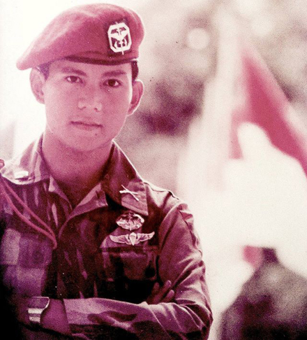 A young Prabowo Subianto. Photo from Facebook. 