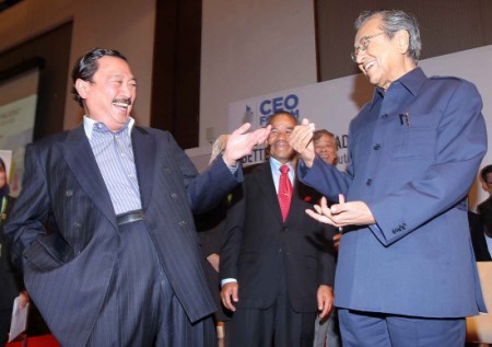 Mahathir and Vincent Tan