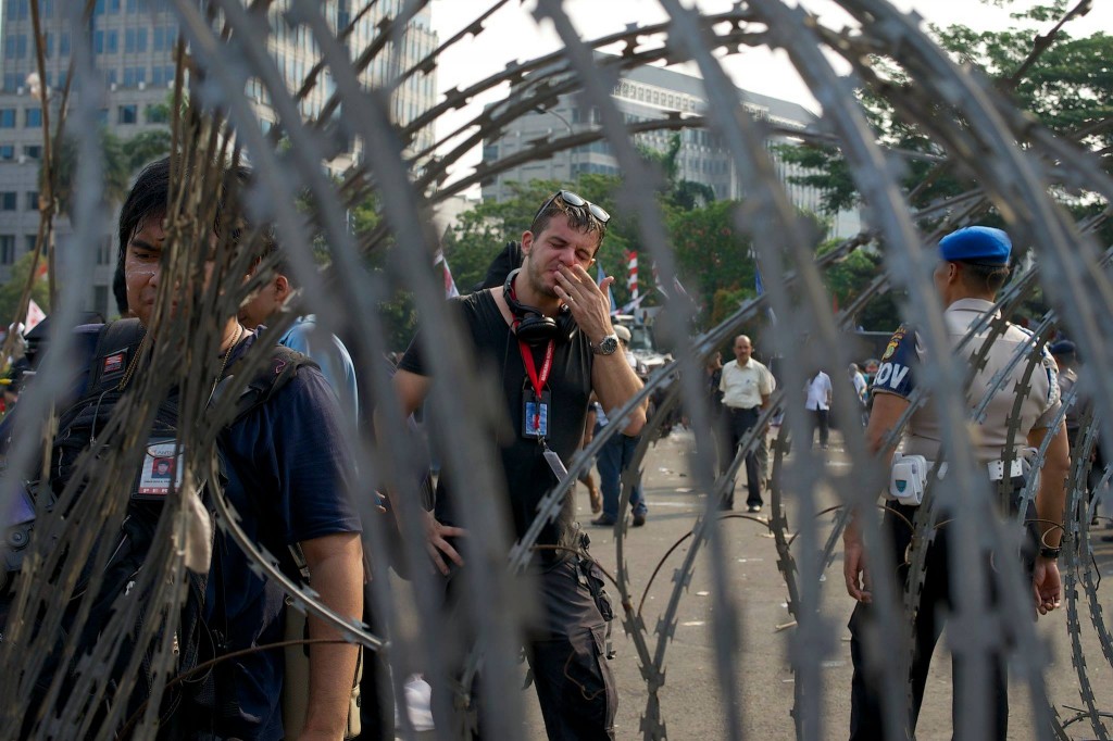 Foreign journo after teargas.