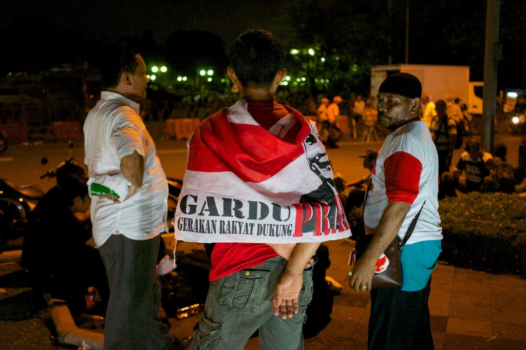 Most of Prabowo's supporters had left by 7pm.