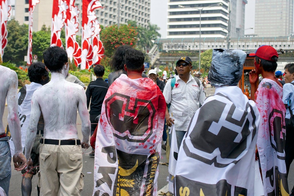 No appetite for a fight. Some of Prabowo's supporters decided to leave after lunch.