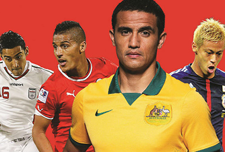 Tim Cahill of Australia (second right) will be leading the Socceroos charge at Asian Cup 2015. Can the team and the nation 'get amongst it'?