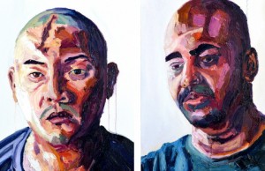 Myruan Sukumaran (right), self portrait and portrait of fellow Australian death-row inmate, Andrew Chan. Image by Ben Quilty.
