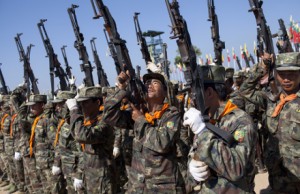 Soldiers from the Shan State Army - South. Photo by AFP.
