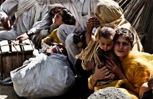 Pakistanis displaced by an earthquake. Photo by DVIDSHUB on flickr.