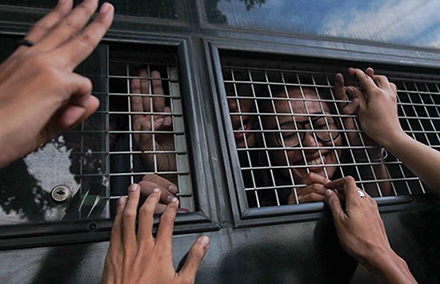 Some of the arrested Thai students. Photo from HRW.