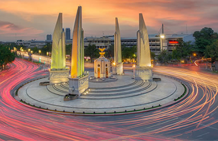 Bangkok's democracy monument. A relic of the past? 