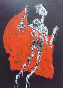 One of the works in Aung Soe MinтАЩs 'Crisis in Buddhism' series.