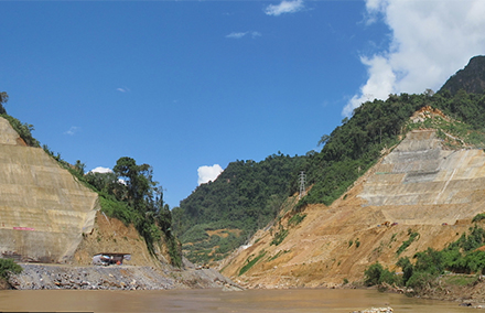 The site of the new dam. Photo: Olivier Evrard