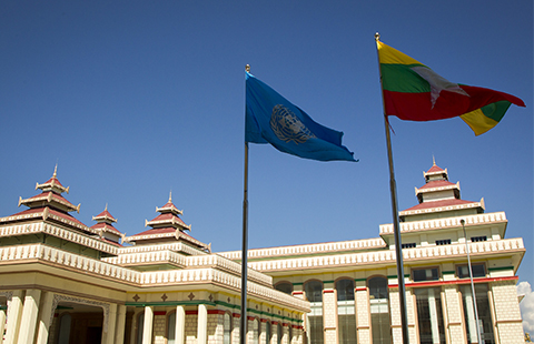 Myanmar's parliament building in Naypyitaw 