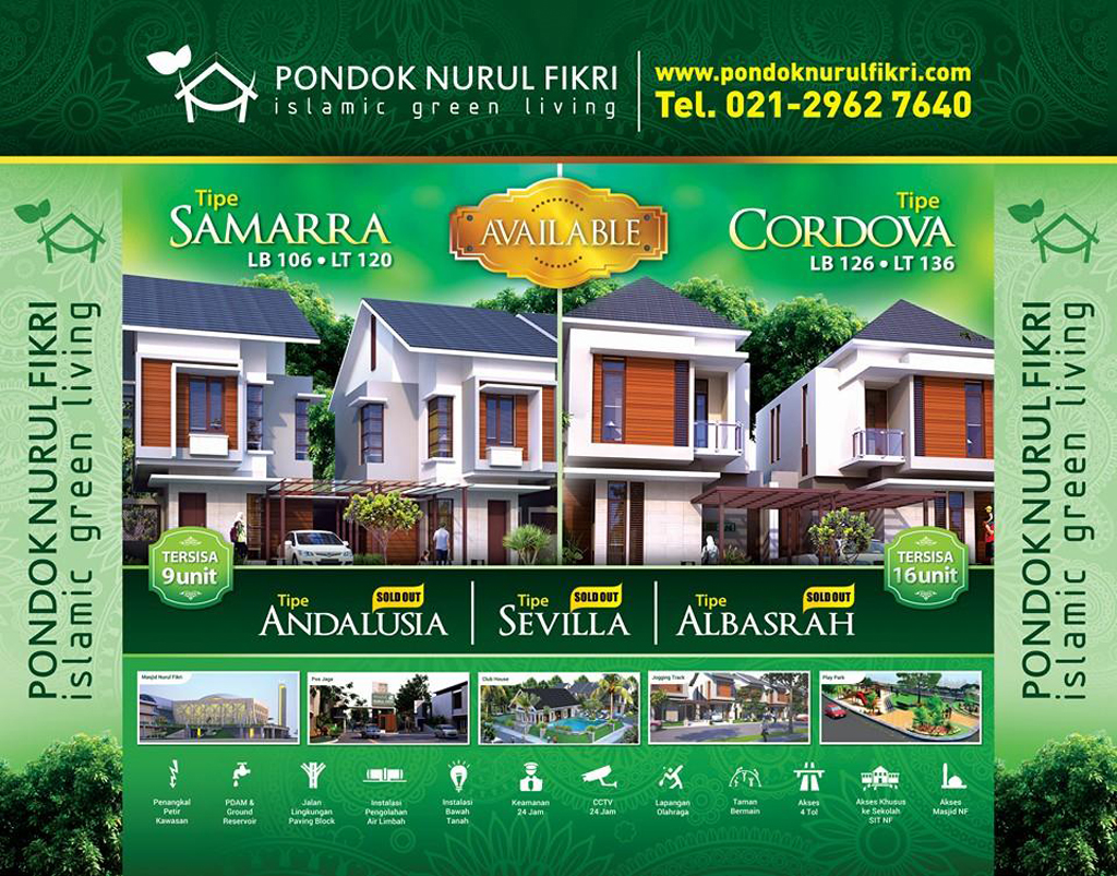 ‘Islamic Green Living’- A snapshot of an advertisement for Pondok Nurul Fikri, a Muslim-only housing complex in Depok.