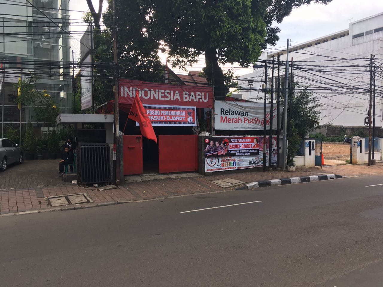 A quiet pro-Ahok volunteer office in central Jakarta.