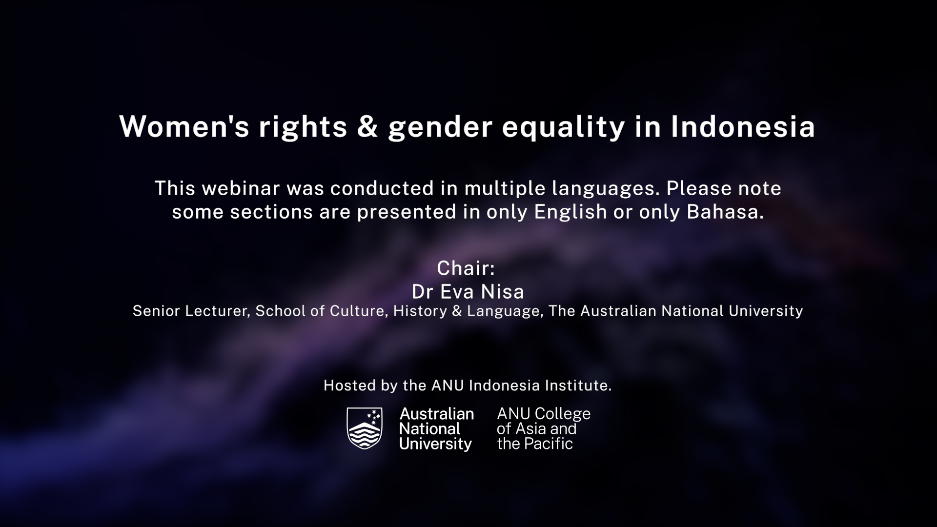 Women’s rights & gender equality in Indonesia: watch now – New Mandala