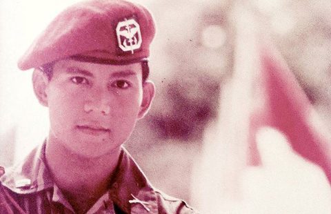 A young Prabowo Subianto. Photo from Facebook.