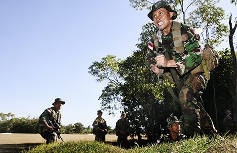Indonesian soldiers train in Australia. Photo by Department of Defence.