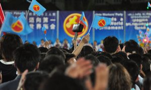 Always the ballot bridesmaid: supporters of Singapore's Workers' Party at a rally. Photo by Abdul Rahman on flickr https://www.flickr.com/photos/wp-2011-rallies/