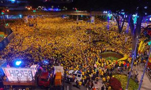 Berish 4 participants around KL's Dataran Merdeka (Independence Square). Photo: The Malaysian Insider.