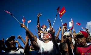 An NLD rally in Myanmar's Rakhine State. Photo: Ye Aung Thu / AFP / Getty Images